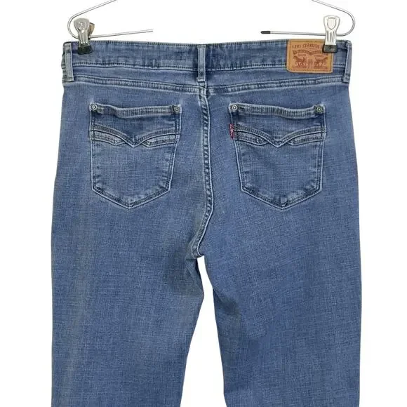 Levis 715 Jeans Slim Boot Women 31x33 Denim Stretch Western Rodeo Hipster Grunge - Picture 7 of 15